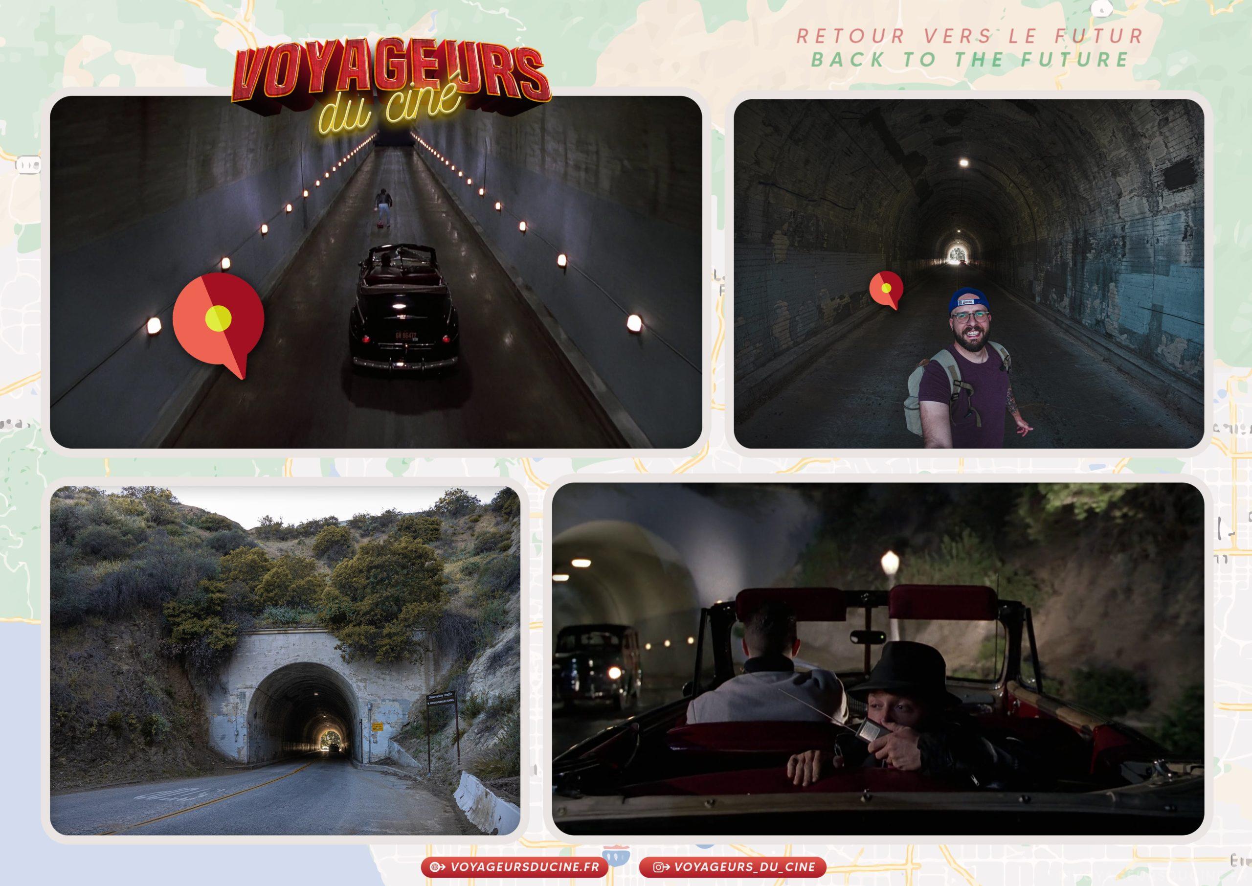 Tunnel de Hill Valley dans retour vers le futur 2- biff tannen ford in Los Angeles Back to the future 2