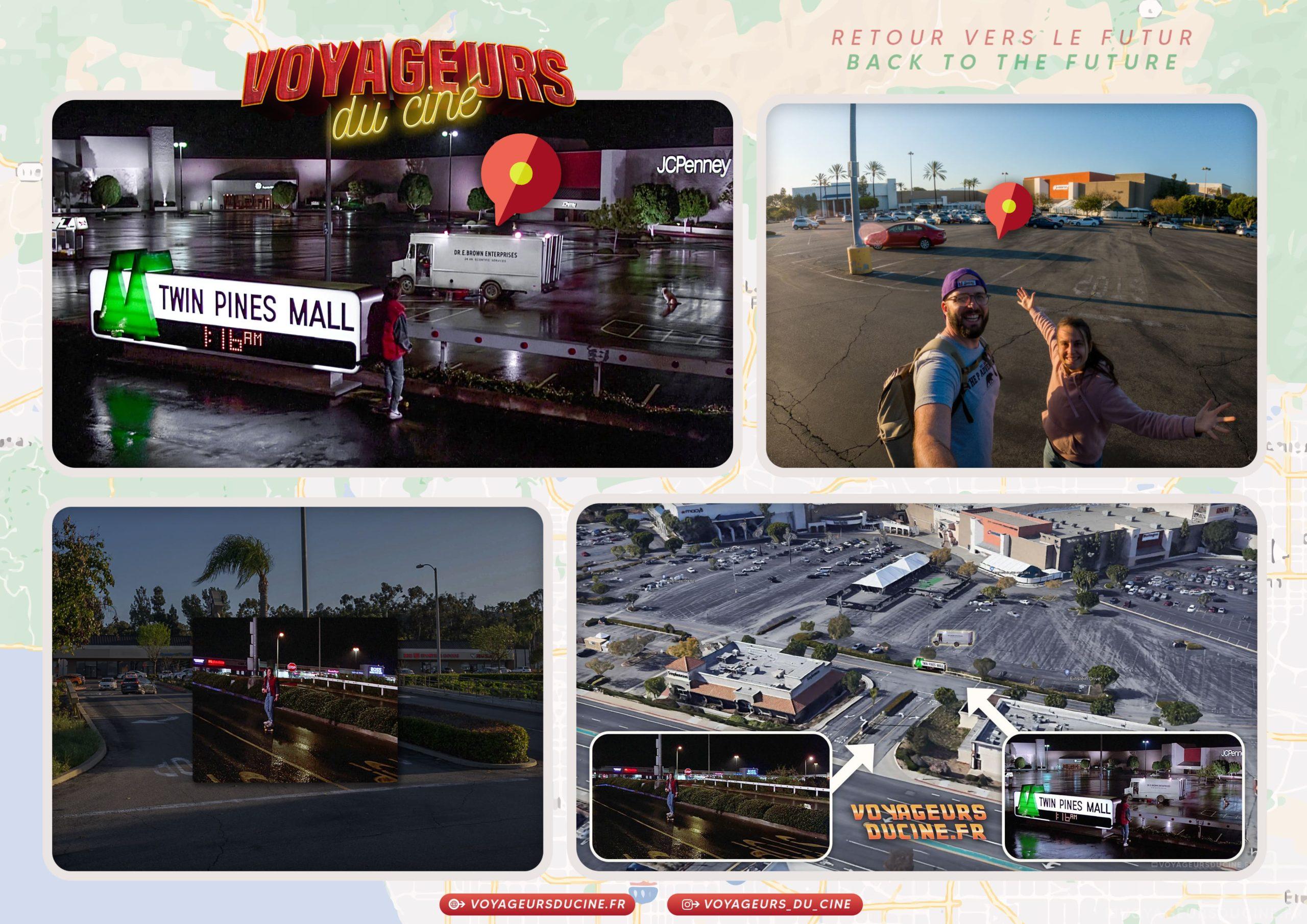 parking de la promenade des 2 pins dans retour vers le futur -twin pines mall in Back to the future