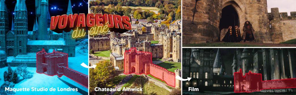 chateau d'Alnwick dans Harry Potter
