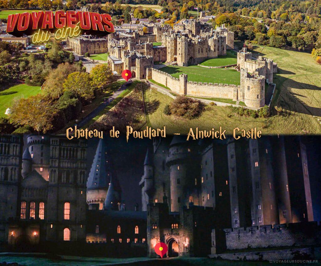 emplacement du château de Poudlard au Alnwick catle en ANgleterre